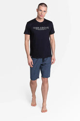 Henderson black t-shirt men's pajamas  Adomoo